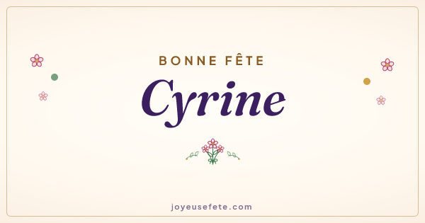 Image « Bonne fête Cyrine » au format large