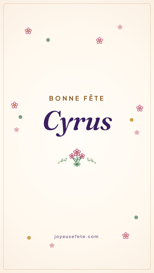 Image « Bonne fête Cyrus » au format story