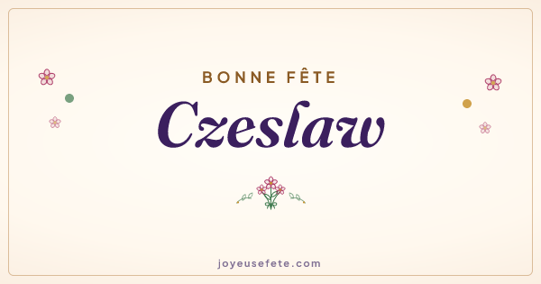 Image « Bonne fête Czeslaw » au format large