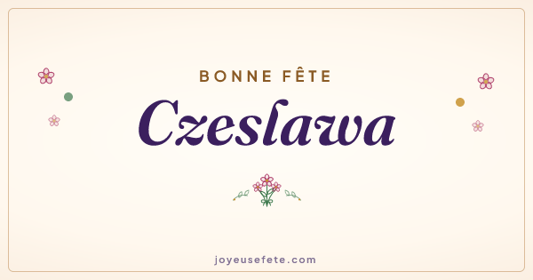 Image « Bonne fête Czeslawa » au format large