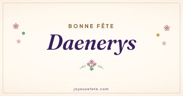 Image « Bonne fête Daenerys » au format large