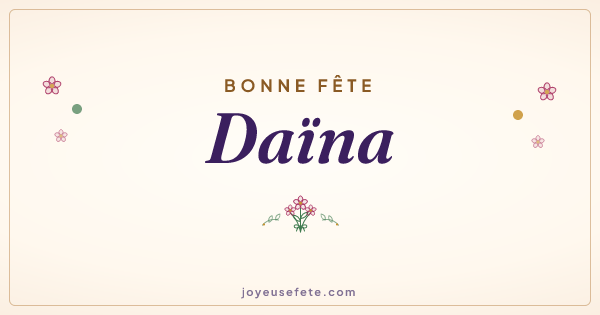 Image « Bonne fête Daïna » au format large
