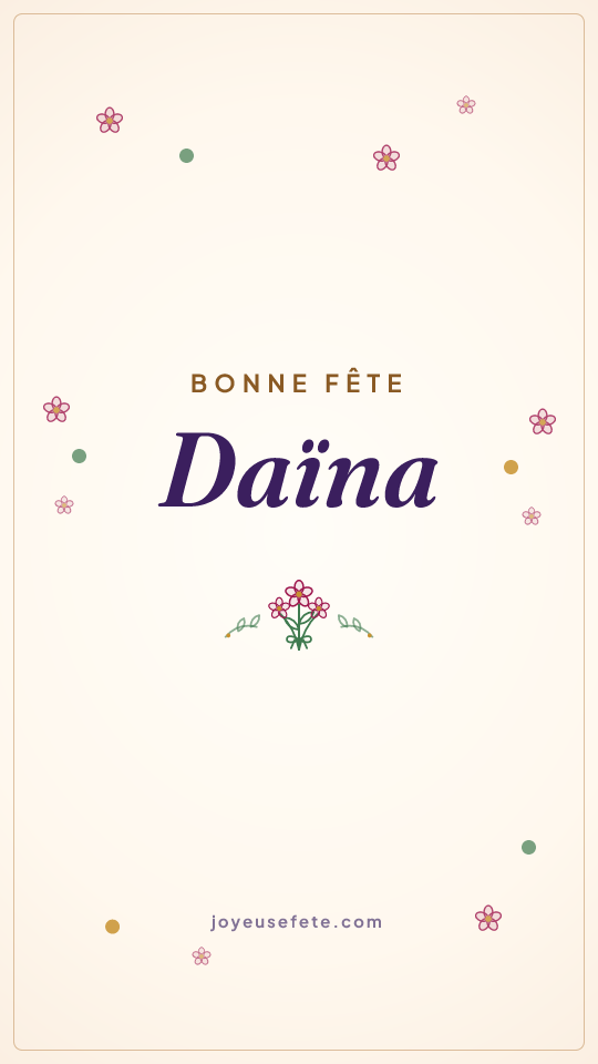 Image « Bonne fête Daïna » au format story