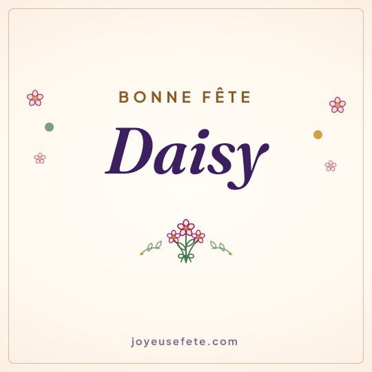 Image carrée « Bonne fête Daisy » pour WhatsApp