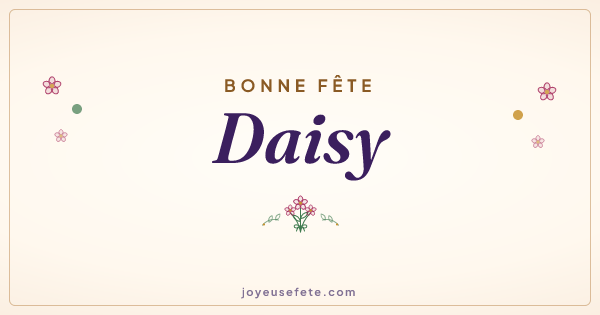 Image « Bonne fête Daisy » au format large