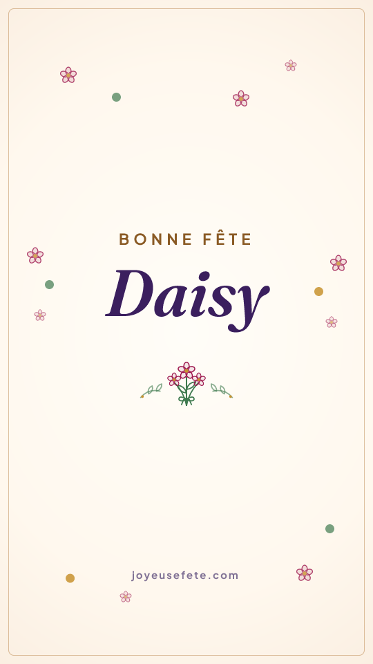 Image « Bonne fête Daisy » au format story