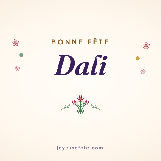Image carrée « Bonne fête Dali » pour WhatsApp