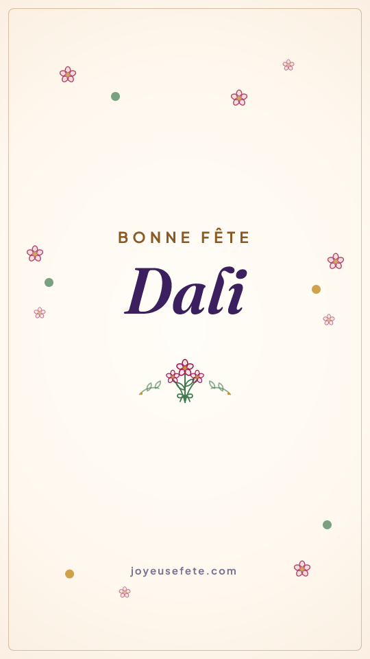 Image « Bonne fête Dali » au format story