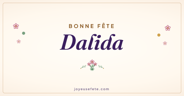 Image « Bonne fête Dalida » au format large