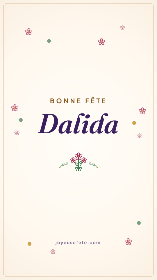 Image « Bonne fête Dalida » au format story