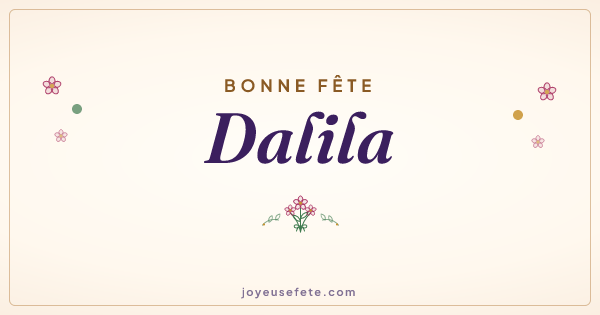 Image « Bonne fête Dalila » au format large