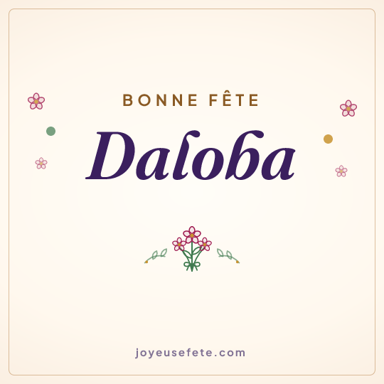 Image carrée « Bonne fête Daloba » pour WhatsApp