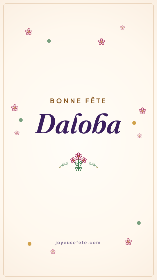 Image « Bonne fête Daloba » au format story