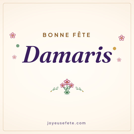 Image carrée « Bonne fête Damaris » pour WhatsApp