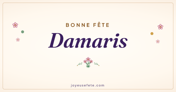 Image « Bonne fête Damaris » au format large