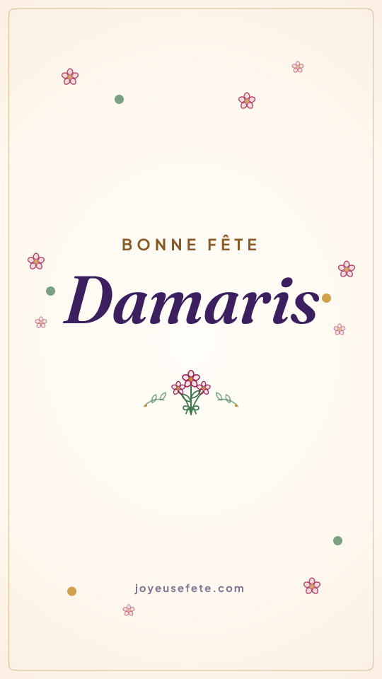 Image « Bonne fête Damaris » au format story