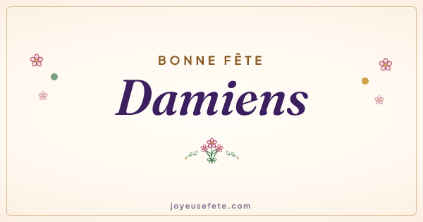 Image « Bonne fête Damiens » au format large