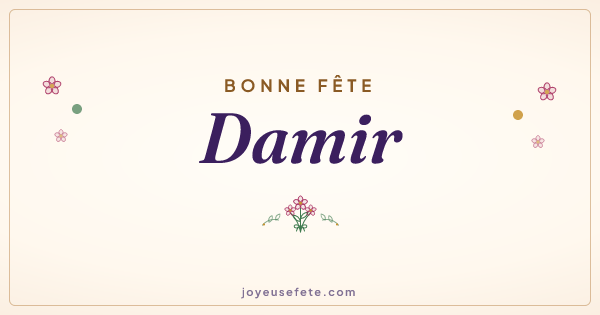 Image « Bonne fête Damir » au format large