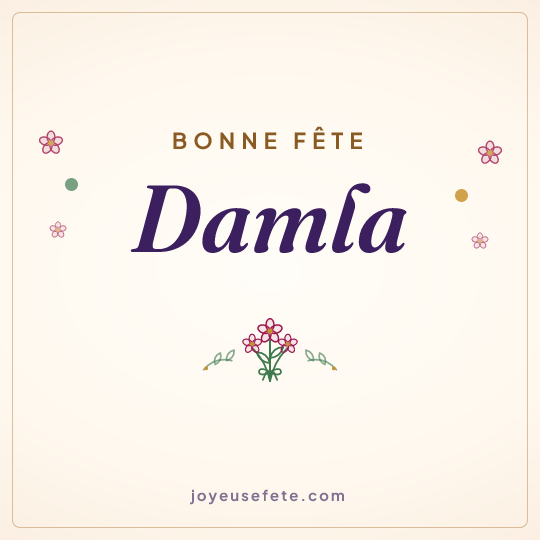 Image carrée « Bonne fête Damla » pour WhatsApp