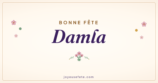 Image « Bonne fête Damla » au format large