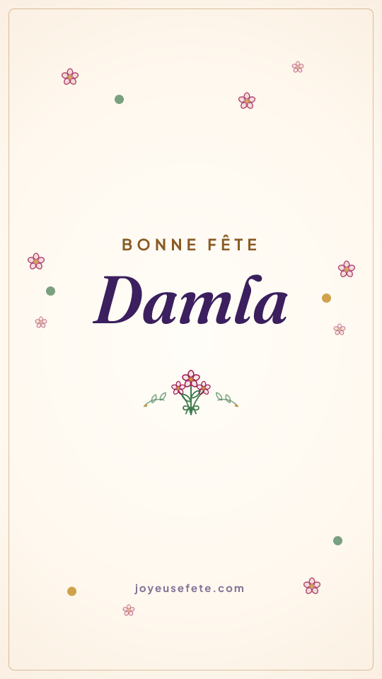 Image « Bonne fête Damla » au format story