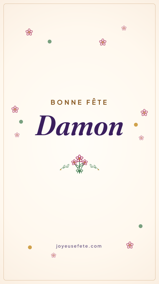 Image « Bonne fête Damon » au format story
