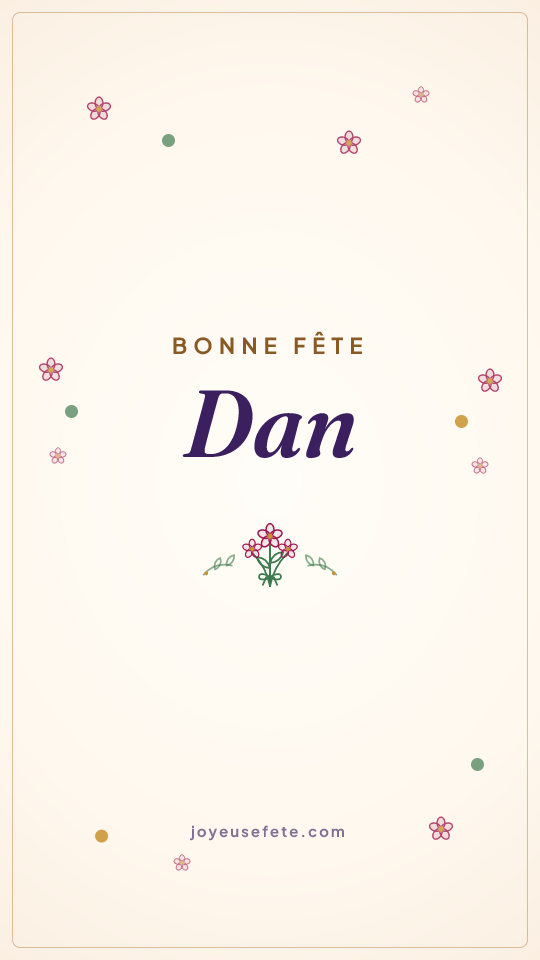 Image « Bonne fête Dan » au format story