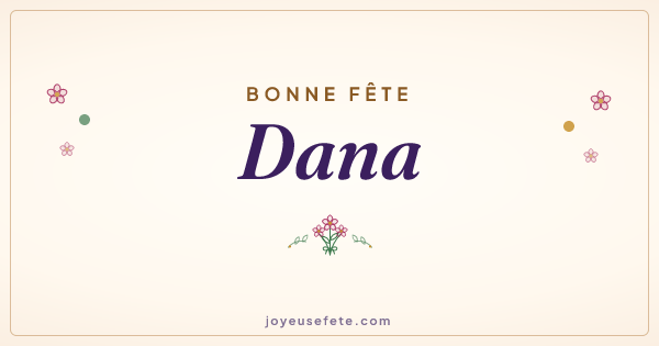 Image « Bonne fête Dana » au format large
