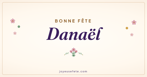 Image « Bonne fête Danaël » au format large