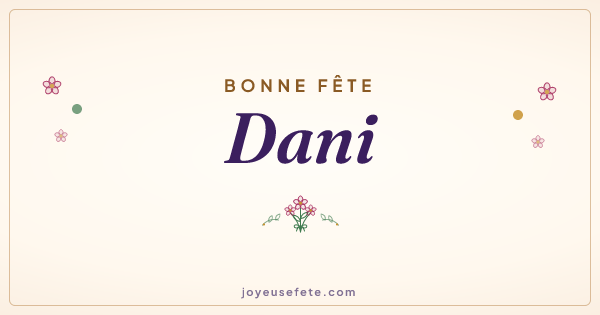 Image « Bonne fête Dani » au format large
