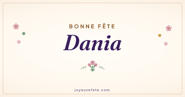 Image « Bonne fête Dania » au format large