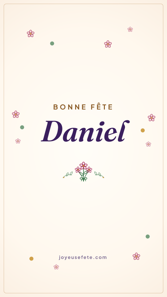 Image « Bonne fête Daniel » au format story