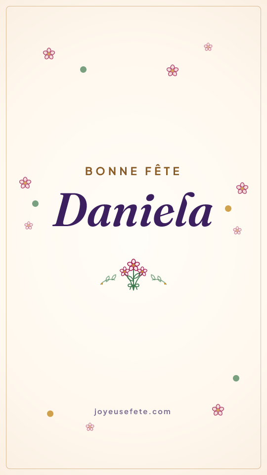 Image « Bonne fête Daniela » au format story