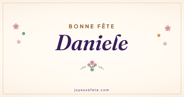 Image « Bonne fête Daniele » au format large