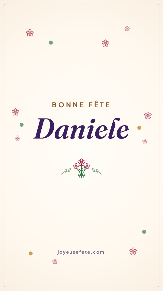 Image « Bonne fête Daniele » au format story