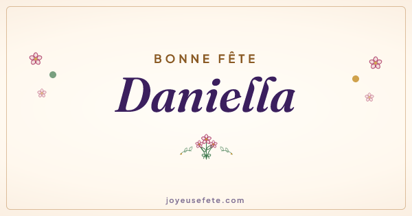 Image « Bonne fête Daniella » au format large