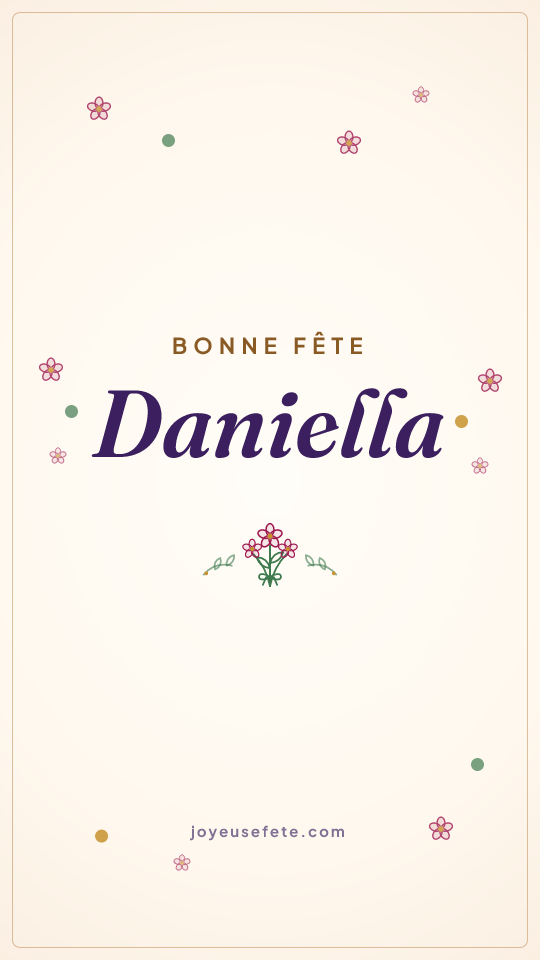 Image « Bonne fête Daniella » au format story