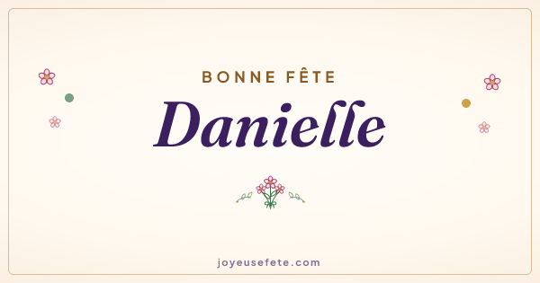 Image « Bonne fête Danielle » au format large