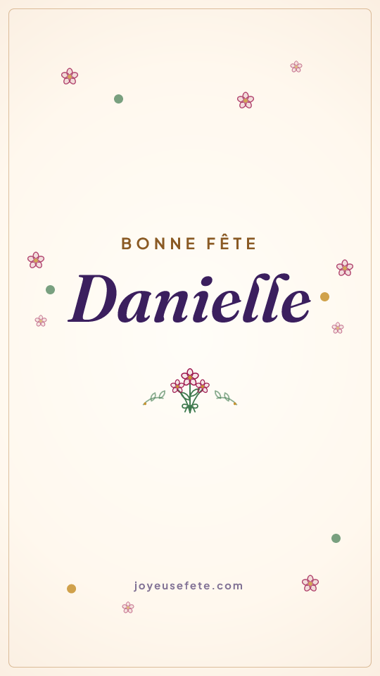 Image « Bonne fête Danielle » au format story