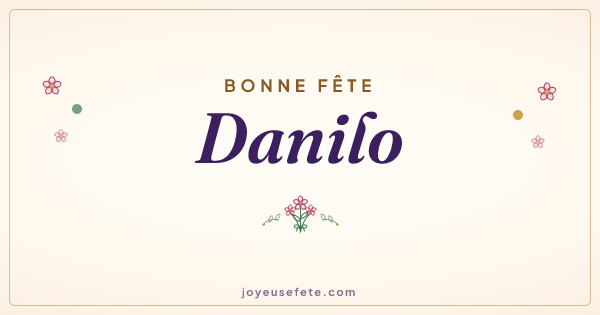 Image « Bonne fête Danilo » au format large