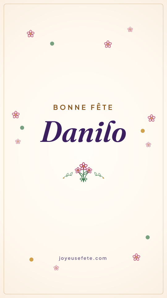 Image « Bonne fête Danilo » au format story