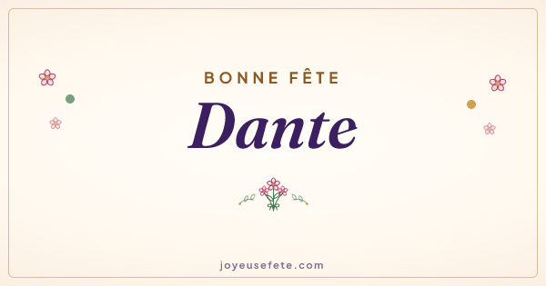 Image « Bonne fête Dante » au format large