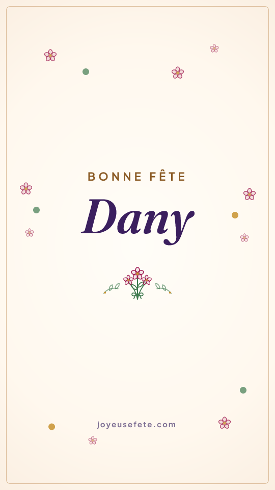 Image « Bonne fête Dany » au format story