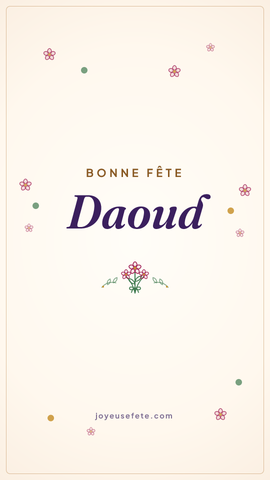 Image « Bonne fête Daoud » au format story