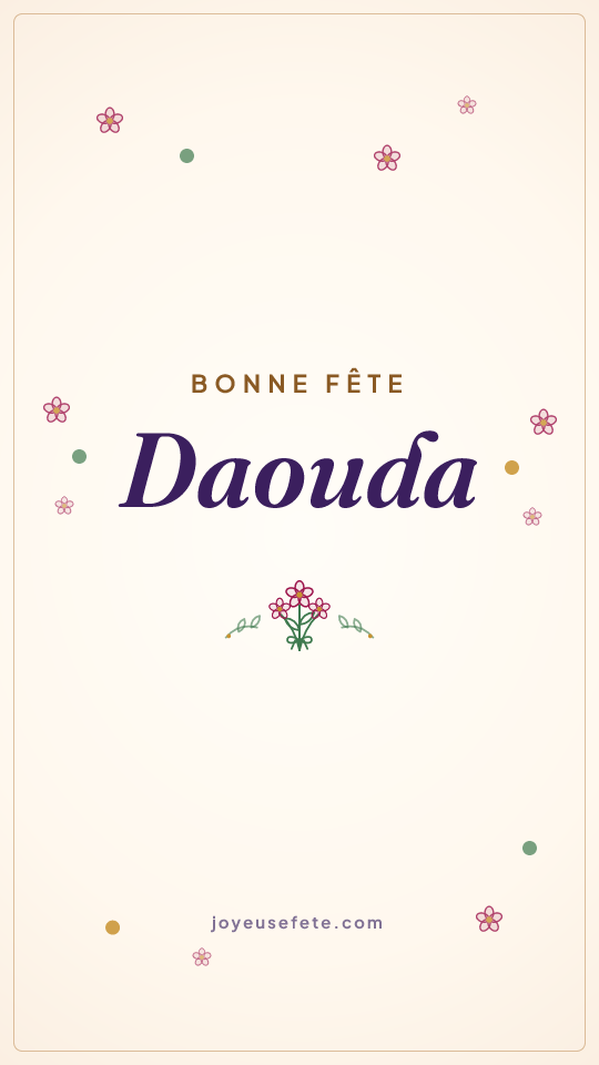 Image « Bonne fête Daouda » au format story