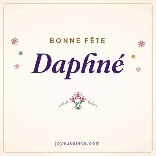 Image carrée « Bonne fête Daphné » pour WhatsApp