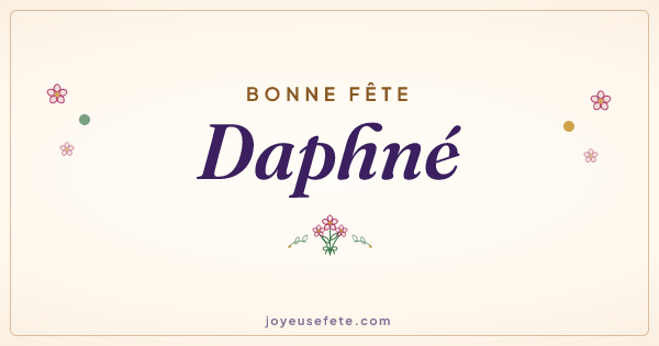 Image « Bonne fête Daphné » au format large