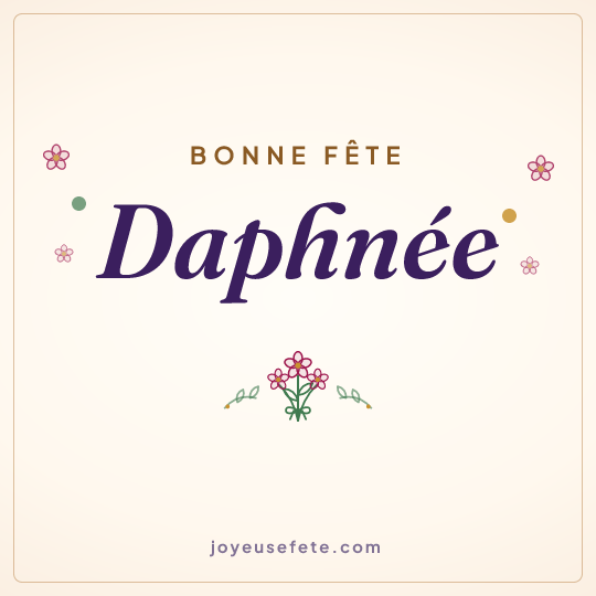 Image carrée « Bonne fête Daphnée » pour WhatsApp
