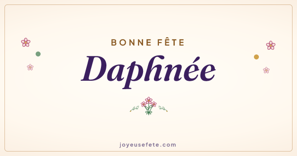 Image « Bonne fête Daphnée » au format large