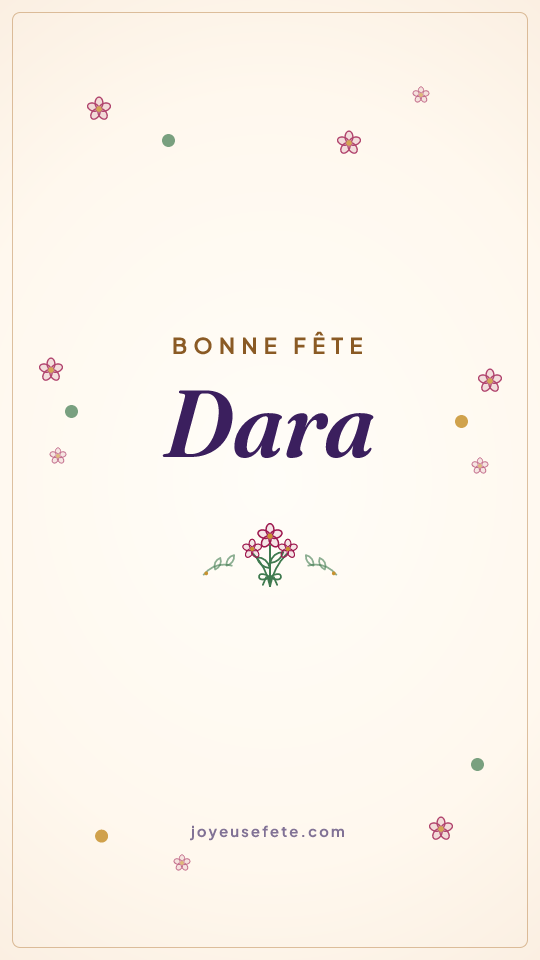 Image « Bonne fête Dara » au format story